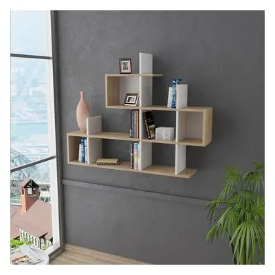 Hanah Home Wall Shelf Lagomood Enky - White, Oak