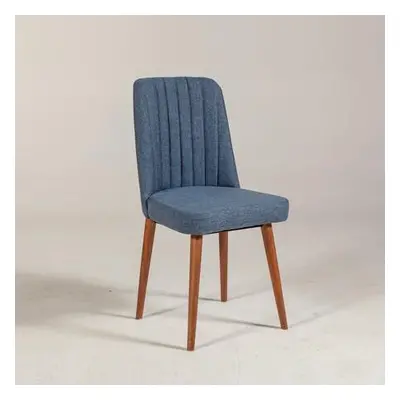 Hanah Home Chair Vina 1048 - Dark Blue, Walnut