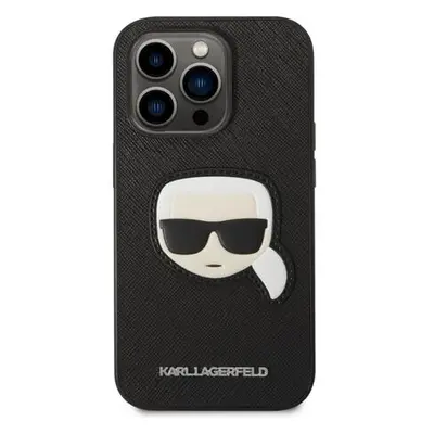 Karl Lagerfeld PU Saffiano Karl Head kryt iPhone 14 Pro Max černý