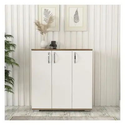 Hanah Home Shoe Cabinet Sinem - White, Walnut