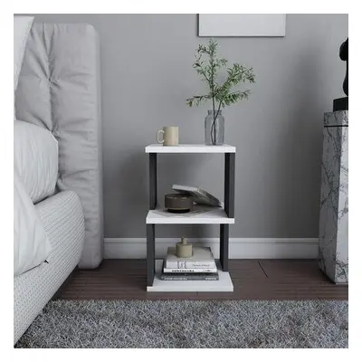 Hanah Home Nightstand Carter - White, Anthracite