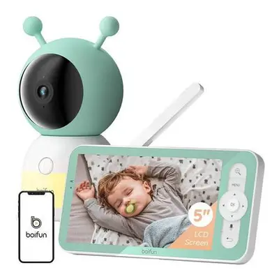 Boifun 6T electronic rotating nanny camera + monitor,