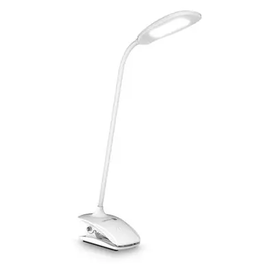 CONNECT IT CLIP stolní Led lampička s klipem, int. baterie, USB-C, BÍLÁ