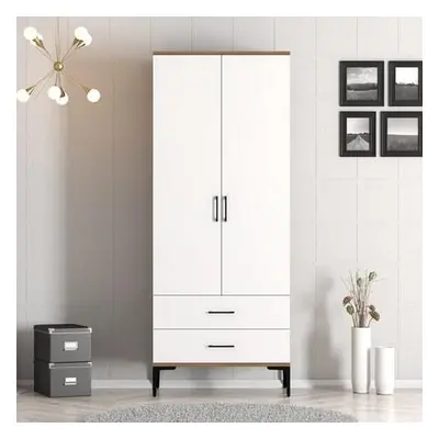 Hanah Home Wardrobe Kumsal T - Walnut, White