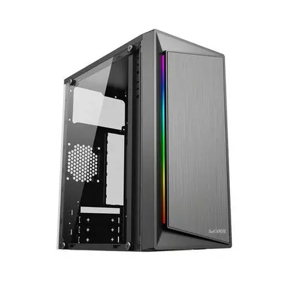 1stCOOL MicroTower STEP GAMER 2, USB3, bočnice s oknem, black černý, bez zdroje, microtower mATX