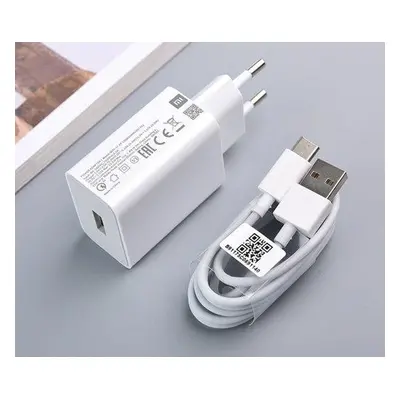 Xiaomi MDY-11-EP 3A 22,5W USB Cestovní Nabíječka + Type C Datový Kabel White (Bulk)