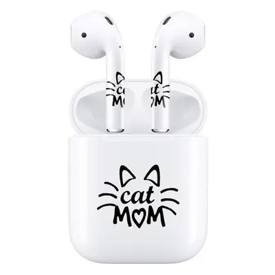 RockMax skin Art dekorativní nálepka pro AirPods 1/2 Gen.+nabíjecí pouzdro Cat Mom