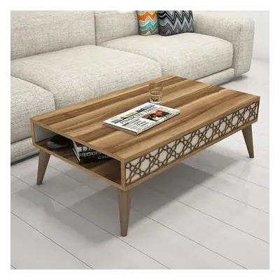 Hanah Home Coffee Table City - Walnut, Cream