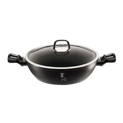 Berlingerhaus Pánev WOK s poklicí a mramorovým povrchem 30 cm Black Silver Collection BH-7113