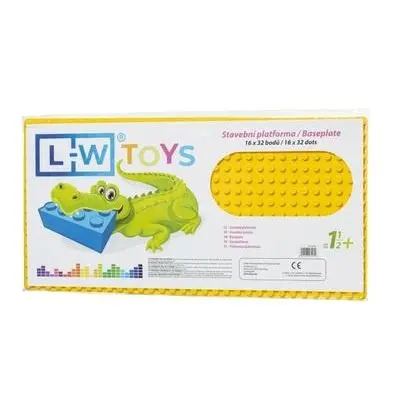 L-W Toys Podložka na stavění - JUNIOR 16x32 bodů žlutá