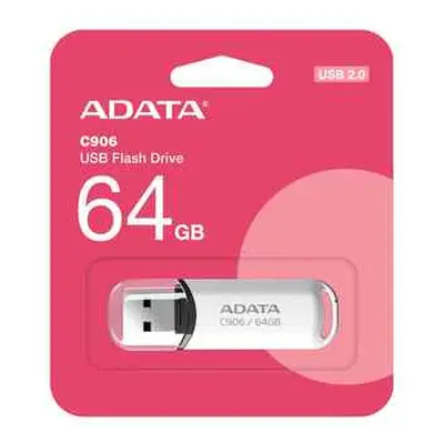 ADATA Flash Disk 64GB C906, USB 2.0, bílá, AC906-64G-RWH