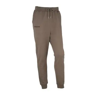 CCM Kalhoty Core Fleece Cuffed Jogger YTH, hnědá, Dětská, XL