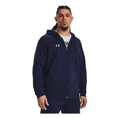 Under Armour Pánská mikina Rival Fleece FZ Hoodie midnight navy S, Tmavě, modrá