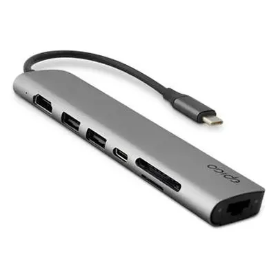 Epico 7in1 Multimedia Hub 8K with USB-C connector - vesmírně šedá, 9915112100071