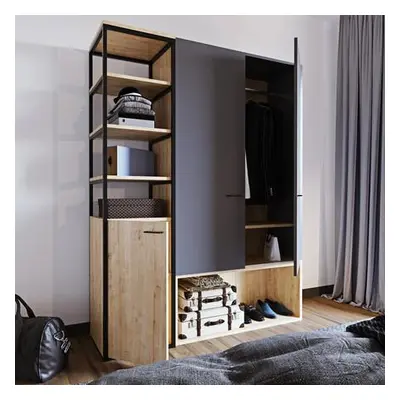 Hanah Home Wardrobe Onur - L602 AnthraciteOak