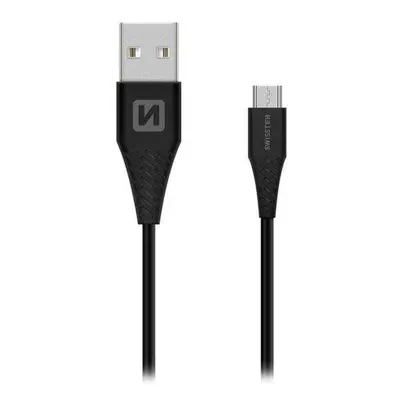 Swissten 71504301 USB 2.0, zástrčka A - zástrčka micro B, konektor 6,5mm, 1,5m, černý