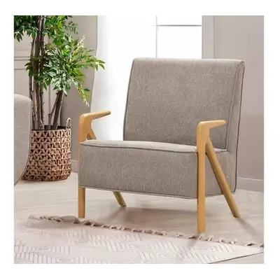 Atelier del Sofa Wing Chair Larus Wood Berjer - Oak, Grey