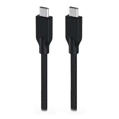 Genius ACC-C2CC-3A USB-C na USB-C, 3A, PD60W, opletený, 150cm, černý