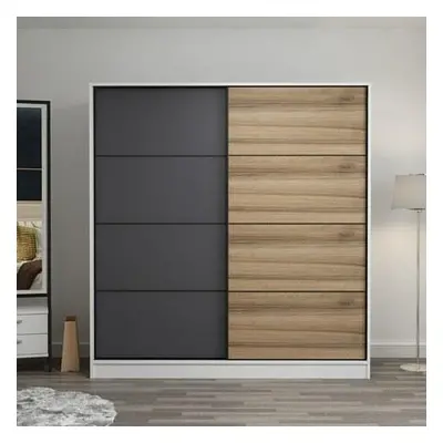 Hanah Home Wardrobe Kale - 7152 WhiteAnthracite