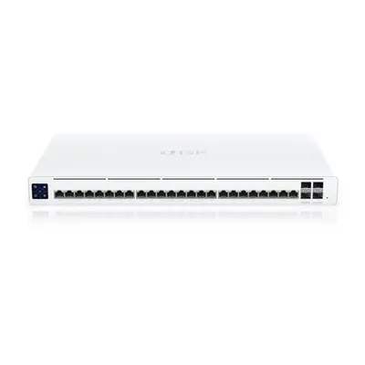 Ubiquiti Switch Pro, 24x GbE RJ45, 4x 10G SFP+, 16x pasivní PoE výstup, 220W PoE budget, UISP-S-