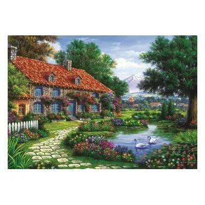 ART PUZZLE Puzzle Zahrada s labutěmi 1500 dílků