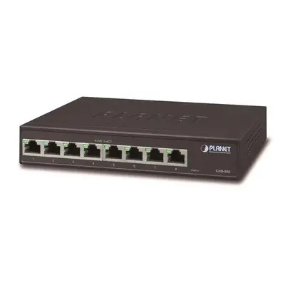 Planet GSD-805v2 switch 10/100/1000 (8x 1000Base-T), VLAN, IEEE 802.3az, ESD+EFT, internal pwr, 