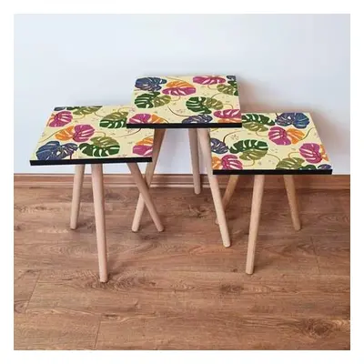 Hanah Home Nesting Table (3 Pieces) 3SHP139 - Multicolor