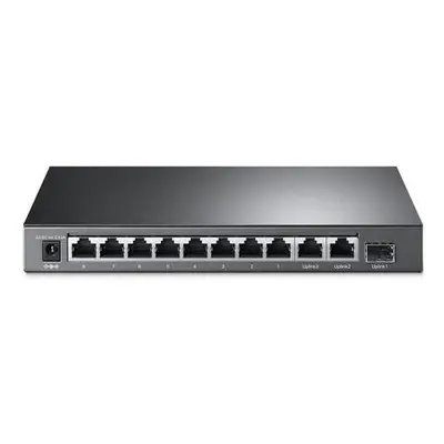 TP-Link TL-SL1311MP - stolní switch s 8 porty 10/100 Mbit/s, 3 gigabit porty a 8 porty PoE+, TL-