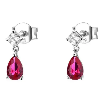 Brosway Stříbrné visací náušnice s kubickou zirkonií Passion Ruby Fancy FPR119