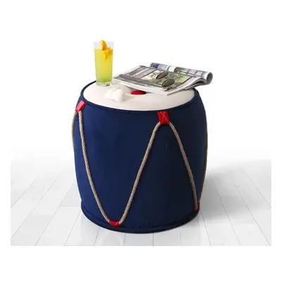 Atelier del Sofa Pouffe Fora - Blue, White BlueWhite