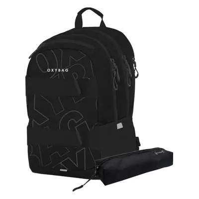 OXYBAG Studentský batoh + etue OXY Sport Font White