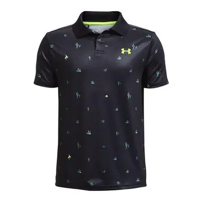 Under Armour Chlapecké polo tričko Performance Printed Polo black YM, Černá, 137, –, 150