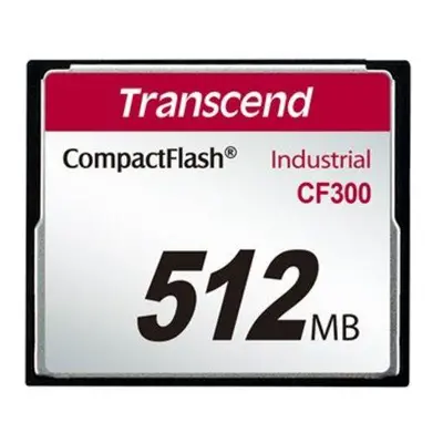 Transcend 512MB INDUSTRIAL CF300 CF CARD, high speed 300X paměťová karta (SLC)