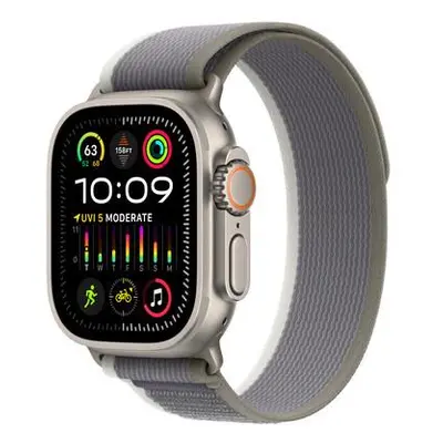 Apple Watch 49/45/44/42mm zeleno-šedý Trailový tah S/M