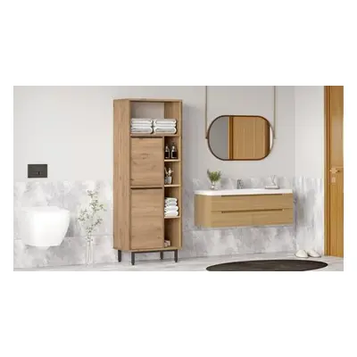 Hanah Home Bathroom Cabinet ON10C-S Walnut