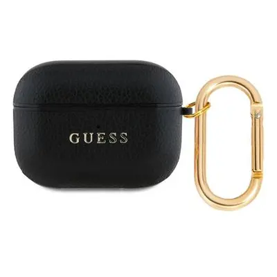 Guess PU Grained Classic Logo Pouzdro pro AirPods Pro Black