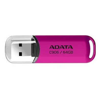 ADATA Flash Disk 64GB C906, USB 2.0, růžová, AC906-64G-RPP