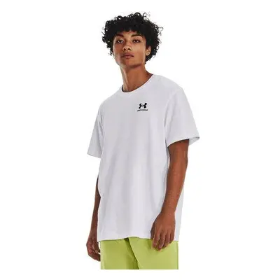 Under Armour Pánské tričko Logo Emb Heavyweight SS white XL, Bílá