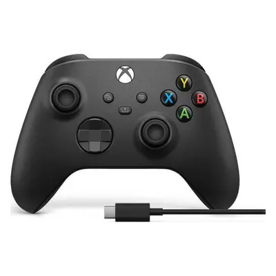 Microsoft XBOX bezdrátový ovladač černý - XSX, XONE, PC + USB-C kabel pro Windows (1V8-00002)