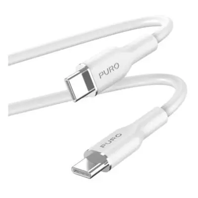 PURO Soft USB-C/USB-C kabel, 1,5 m bílý