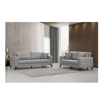 Atelier del Sofa Sofa Set Kristal 3+2 - Light Grey