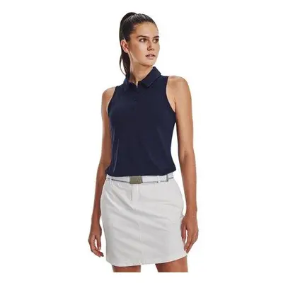 Under Armour Dámské polo tričko bez rukávů Zinger Polo SL midnight navy L, Tmavě, modrá