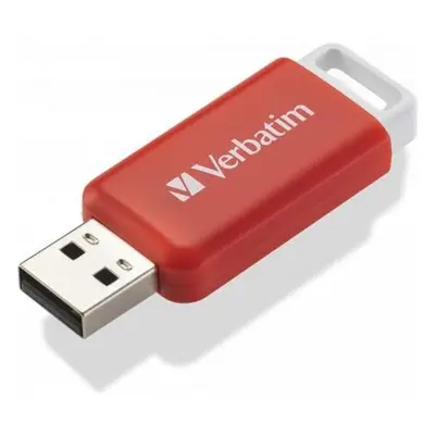 Flash disk "Databar", 16GB, USB 2.0, červená, VERBATIM 49453, 49453