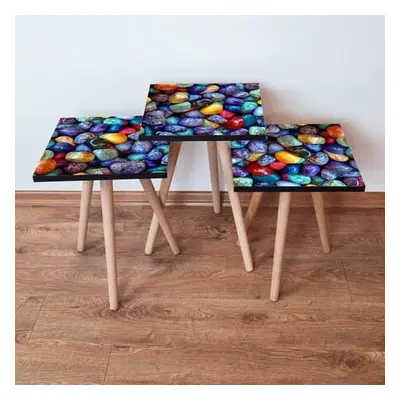 Hanah Home Nesting Table (3 Pieces) 3SHP18 - Multicolor