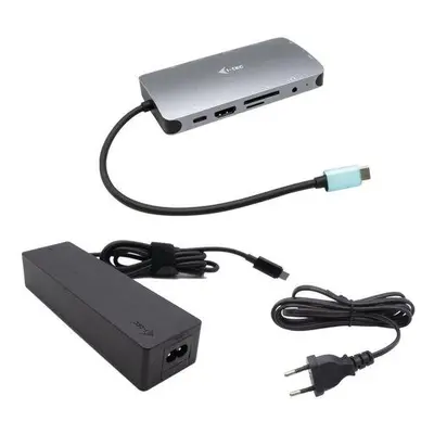 i-tec dokovací stanice USB-C Metal Nano Dock HDMI/VGA with LAN + Power Delivery 100W + nabíječka