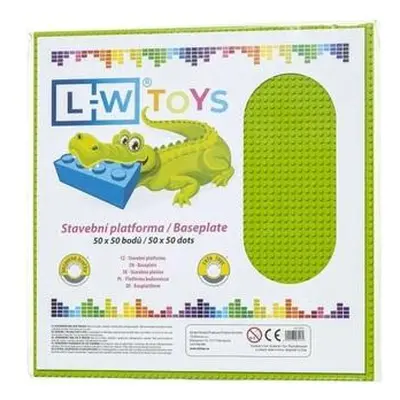 L-W Toys Velká podložka na stavění 50x50 bodů limetková