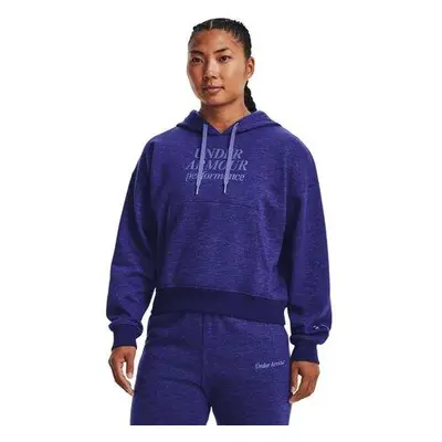 Under Armour Dámská bavlněná mikina Essential Script Hoodie sonar blue L