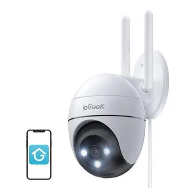 WiFi 3MP wireless rotating outdoor camera ieGeek ZS-GQ2 white