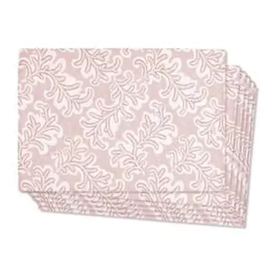 Hermia Table Mat Set (6 Pieces) TXT0320 WhitePink