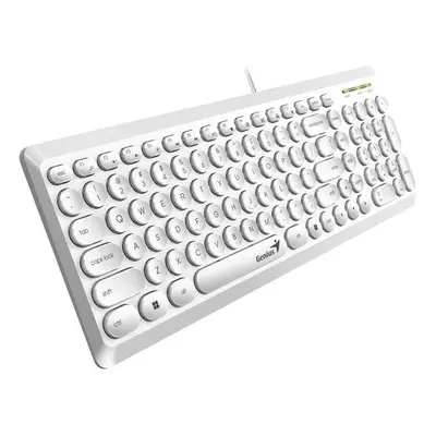 GENIUS Slimstar Q200 White/ Drátová/ USB/ bílá/ retro design/ CZ+SK layout, 31310020413